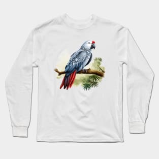 African Grey Parrot Long Sleeve T-Shirt